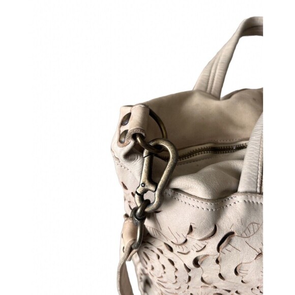 Vintage Errelleventidue Italian Leather Lazer Cut XL Handbag - Picture 4 of 16